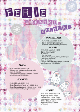 Ferie z Centrum Kultury