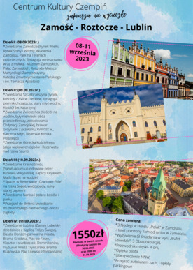 Wycieczka - Zamość - Roztocze - Lublin