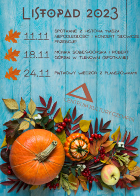 Listopadowy kulturalny rozkład jazdy