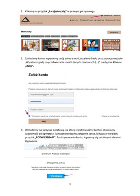 Instrukcja zapisów na zajęcia w Centrum Kultury Czempiń
