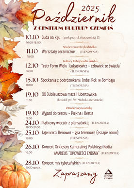 Październikowe wydarzenia w Centrum Kultury Czempiń