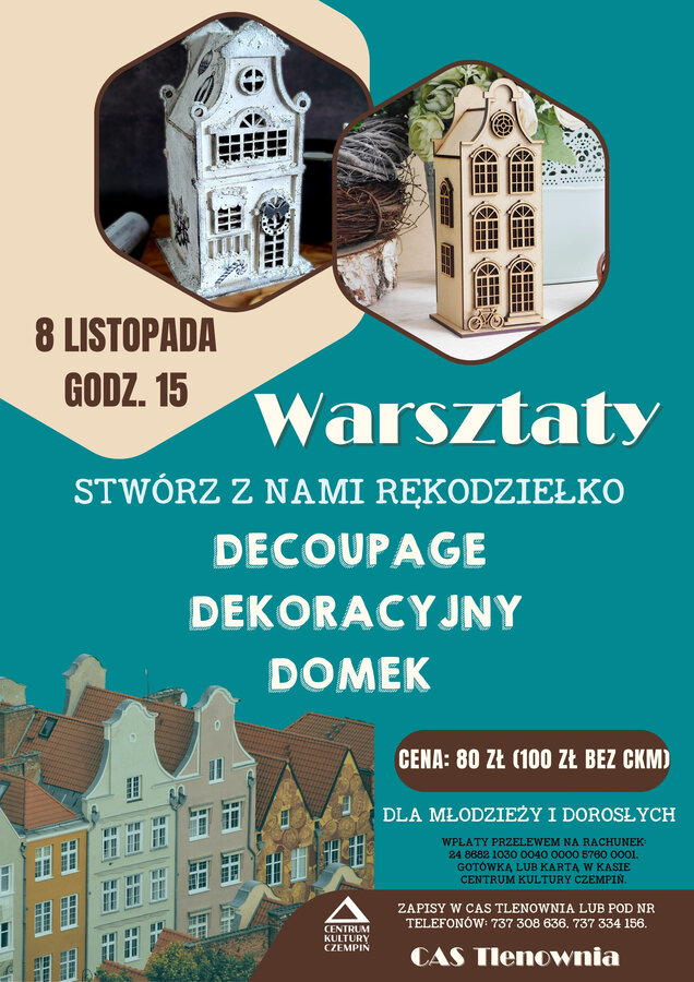 Warsztaty Dekoracyjny domek - 8.11.2025