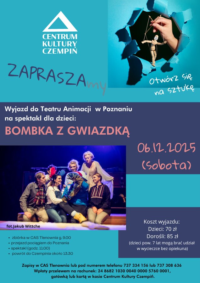 Wyjazd na spektakl BOMBKA Z GWIAZDKĄ 