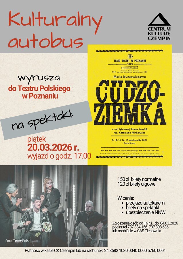 Kulturalny autobus - Cudzoziemka - 20.03.2026