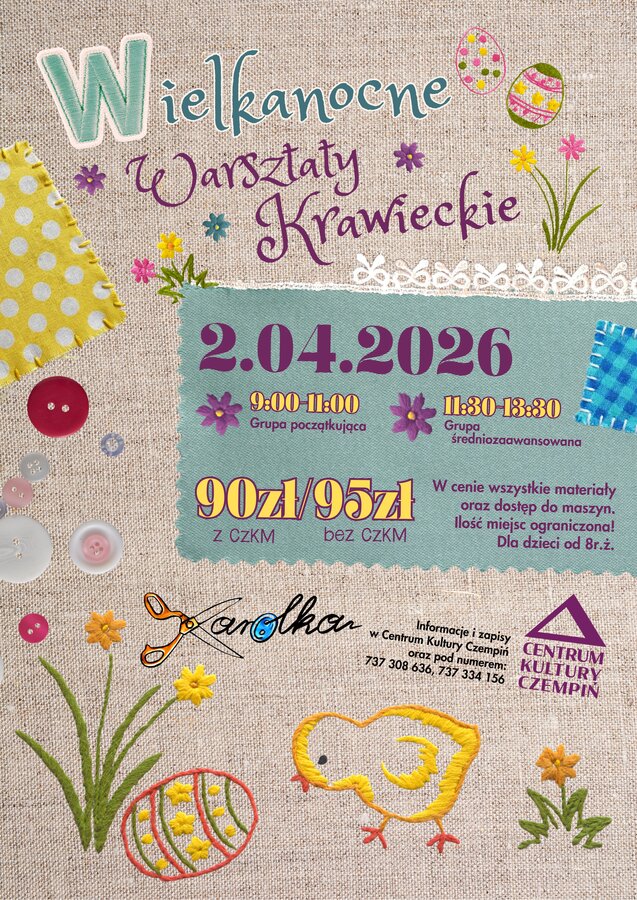 Wielkanocne warsztaty krawieckie 02.04.2026